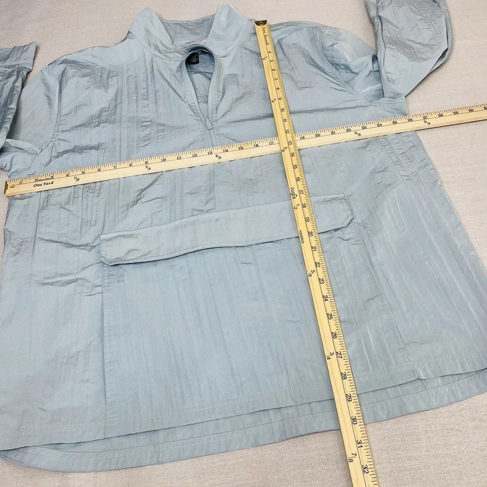 Kenneth Cole Techni-Cole Mens XXL Blue Quarter Zip Windbreaker Anorak Jacket